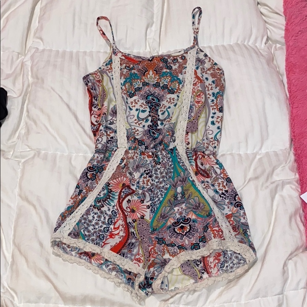 Multicolored Patterned Romper